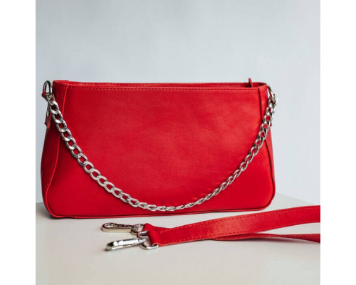 Женская сумка Вирджиния красная  глянец