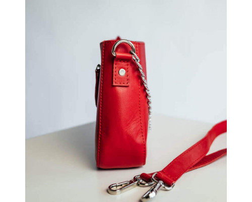 Женская сумка Вирджиния красная  глянец