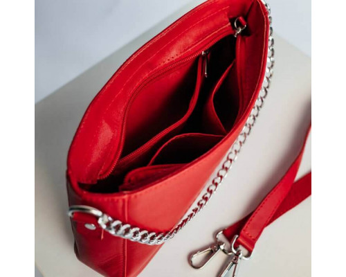 Женская сумка Вирджиния красная  глянец