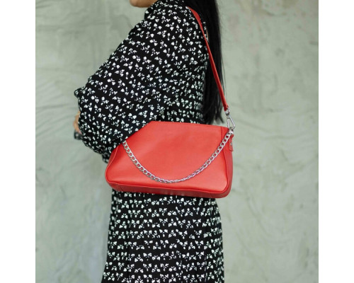 Женская сумка Вирджиния красная  глянец