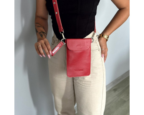 Женская сумка Колибри красная глянец