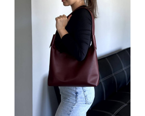 Женская сумка Аляска бургунди глянец