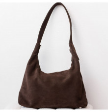 Женская сумка замшевая Аляска коричневая