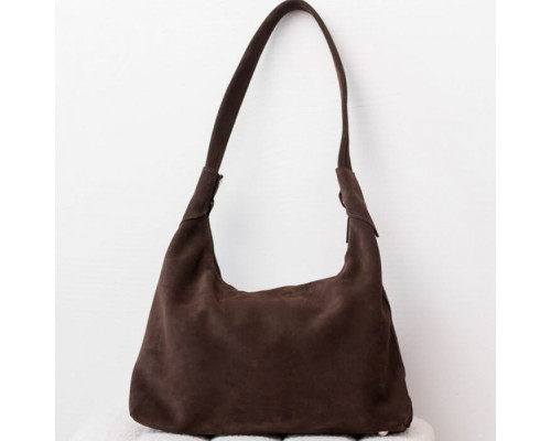 Женская сумка замшевая Аляска коричневая