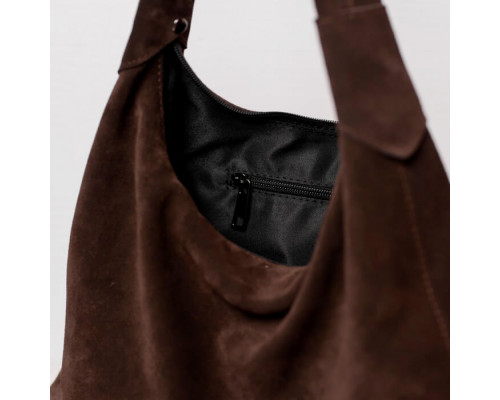 Женская сумка замшевая Аляска коричневая