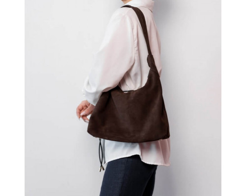 Женская сумка замшевая Аляска коричневая