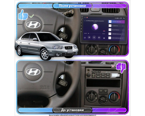 Штатная магнитола Lesko для Hyundai Avante III 2000-2003 экран 9" 4/64Gb CarPlay 4G Wi-Fi GPS Prime