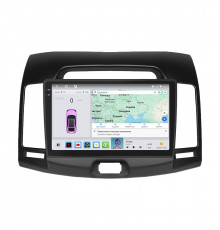 Штатная магнитола Lesko для Hyundai Avante IV 2006-2010 экран 9" 4/64 QLED CarPlay 4G Wi-Fi GPS 360 Prime