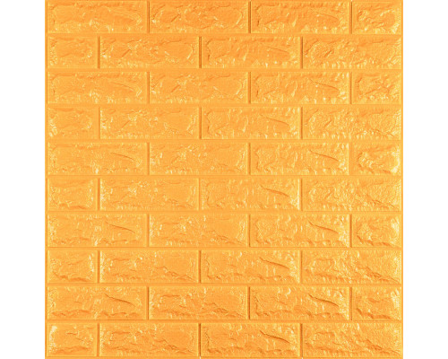 3D панель самоклеющаяся 700x770x7мм кирпич Золотой (011-7) SW-00000052