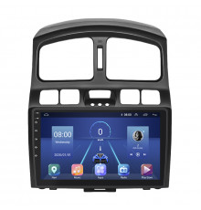 Штатная магнитола Lesko для Hyundai Santa Fe I 2000-2012 экран 9" 6/128Gb 4G Wi-Fi GPS Top