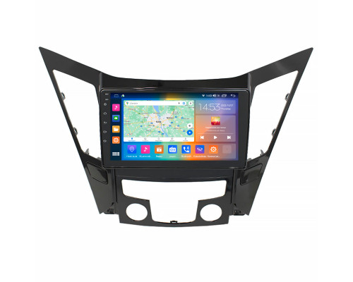 Штатная магнитола Lesko для Hyundai Sonata VI (YF) 2009-2014 экран 9" 2/32Gb CarPlay 4G Wi-Fi GPS Prime