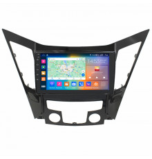 Штатная магнитола Lesko для Hyundai Sonata VI (YF) 2009-2014 экран 9" 4/64Gb CarPlay 4G Wi-Fi GPS Prime