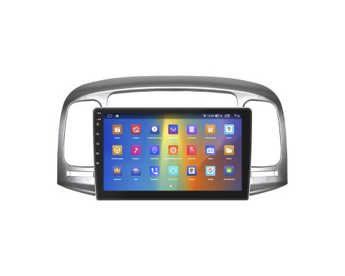 Штатная магнитола Lesko для Hyundai Verna II 2005-2010 экран 9" 2/32Gb CarPlay 4G Wi-Fi GPS Prime