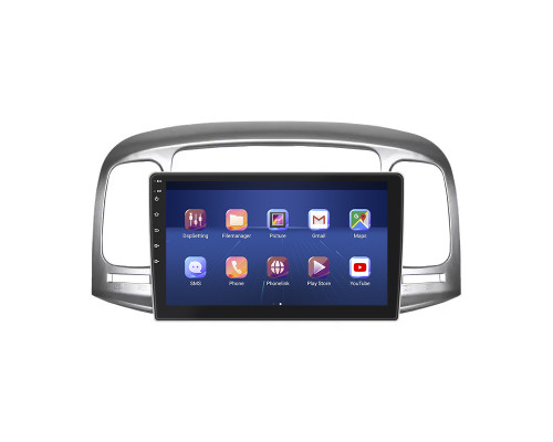 Штатная магнитола Lesko для Hyundai Verna II 2005-2010 экран 9" 2/32Gb 4G Wi-Fi GPS Top