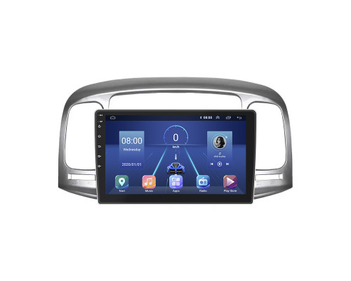 Штатная магнитола Lesko для Hyundai Verna II 2005-2010 экран 9" 4/64Gb 4G Wi-Fi GPS Top