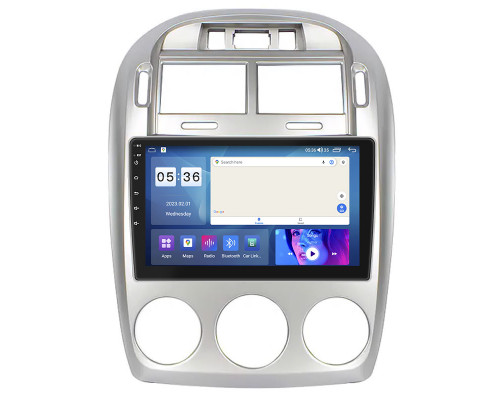 Штатная магнитола Lesko для Kia Cerato I Manual AC 2003-2007 экран 9" 4/64Gb CarPlay 4G Wi-Fi GPS Prime