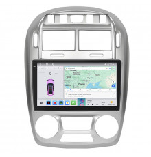 Штатная магнитола Lesko для Kia Cerato I Manual AC 2003-2007 экран 9" 4/64 QLED CarPlay 4G Wi-Fi GPS 360 Prime