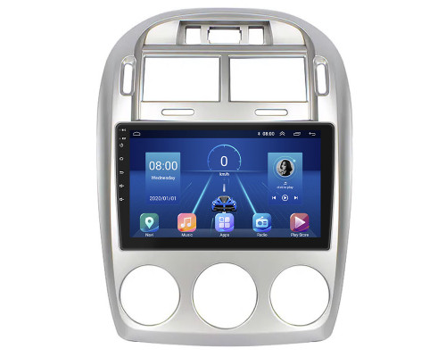 Штатная магнитола Lesko для Kia Cerato I Manual AC 2003-2007 экран 9" 2/32Gb 4G Wi-Fi GPS Top