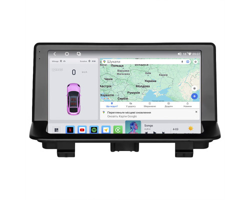 Штатная магнитола Lesko для Audi RS Q3 I (8U) 2013-2015 экран 9" 4/64 QLED CarPlay 4G Wi-Fi GPS 360 Prime
