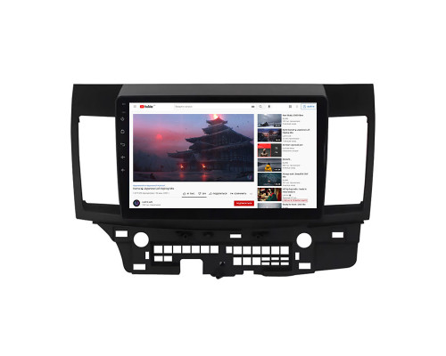 Штатная магнитола Lesko для Mitsubishi Lancer Evolution X 2007-2016 экран 10" 1/16Gb Wi-Fi GPS Base