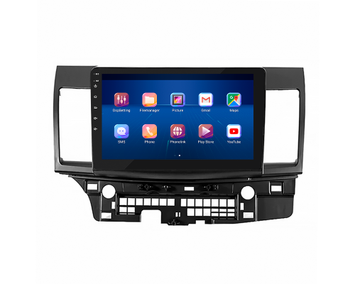 Штатная магнитола Lesko для Mitsubishi Lancer Evolution X 2007-2016 экран 10" 2/32Gb 4G Wi-Fi GPS Top