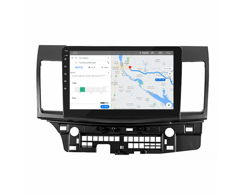 Штатная магнитола Lesko для Mitsubishi Lancer Evolution X 2007-2016 экран 10" 4/64Gb 4G Wi-Fi GPS Top
