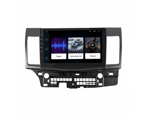 Штатная магнитола Lesko для Mitsubishi Lancer X Рестайлинг 2011-2015 экран 10" 1/16Gb Wi-Fi GPS Base