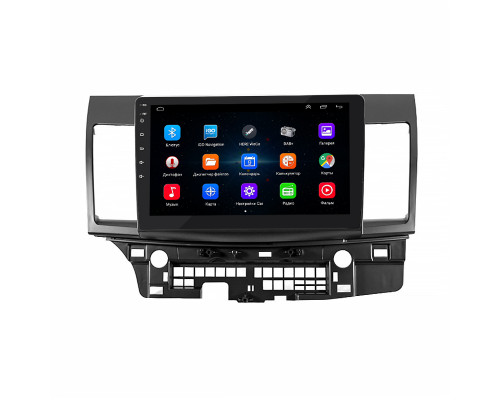 Штатная магнитола Lesko для Mitsubishi Lancer X Рестайлинг 2011-2015 экран 10" 1/16Gb Wi-Fi GPS Base