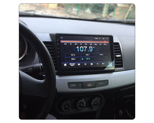 Штатная магнитола Lesko для Mitsubishi Lancer X Рестайлинг 2011-2015 экран 10" 1/16Gb Wi-Fi GPS Base