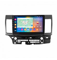 Штатная магнитола Lesko для Mitsubishi Lancer X Рестайлинг 2011-2015 экран 10" 4/64Gb CarPlay 4G Wi-Fi GPS Prime