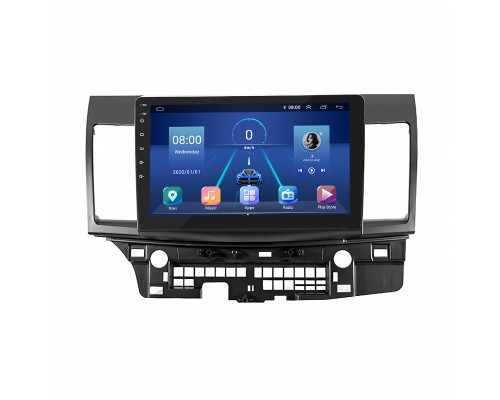 Штатная магнитола Lesko для Mitsubishi Lancer X Рестайлинг 2011-2015 экран 10" 2/32Gb 4G Wi-Fi GPS Top