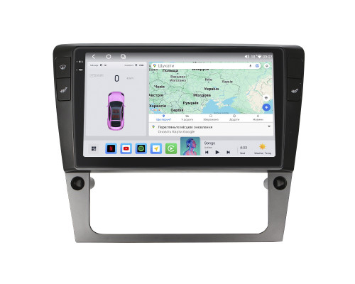 Штатная магнитола Lesko для Skoda Superb I 2001-2006 экран 9" 4/64 QLED CarPlay 4G Wi-Fi GPS 360 Prime