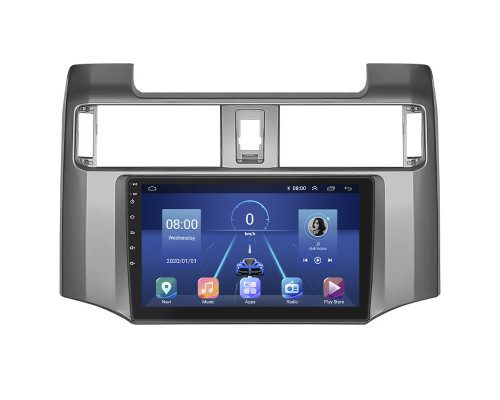 Штатная магнитола Lesko для Toyota 4Runner V 2009-2013 экран 9" 6/128Gb 4G Wi-Fi GPS Top