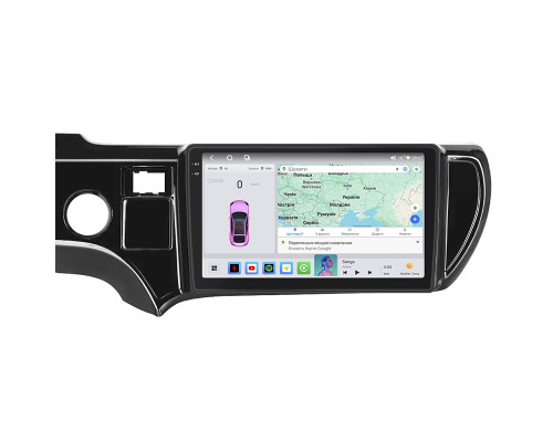 Штатная магнитола Lesko для Toyota Aqua I Рестайлинг 2 2017-2021 экран 9" 4/64 QLED CarPlay 4G Wi-Fi GPS 360 Prime