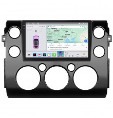 Штатная магнитола Lesko для Toyota FJ Cruiser  2006-н.в. экран 9" 4/64 QLED CarPlay 4G Wi-Fi GPS 360 Prime