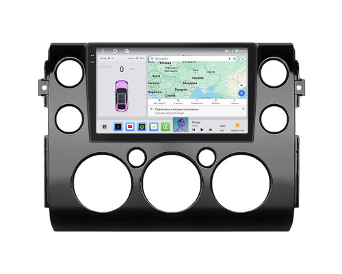 Штатная магнитола Lesko для Toyota FJ Cruiser  2006-н.в. экран 9" 4/64 QLED CarPlay 4G Wi-Fi GPS 360 Prime