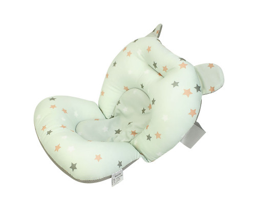 Матрасик коврик для ребенка в ванночку с креплениями Bestbaby 330P Blue Stars