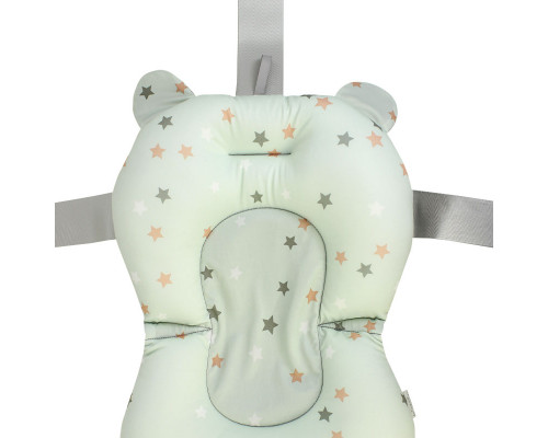 Матрасик коврик для ребенка в ванночку с креплениями Bestbaby 330P Blue Stars