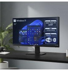 Моноблок Неттоп HP EliteDesk 800 G3 s1151 (Core i5-6500T/ DDR4 8GB/ SSD256GB M.2/ Wi-Fi); Монітор 25" MSI PRO MP252 (9S6-3PC4CT-008)