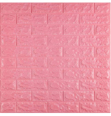 3D панель самоклеющаяся 700x770x7мм кирпич Розовый (004-7) SW-00000057