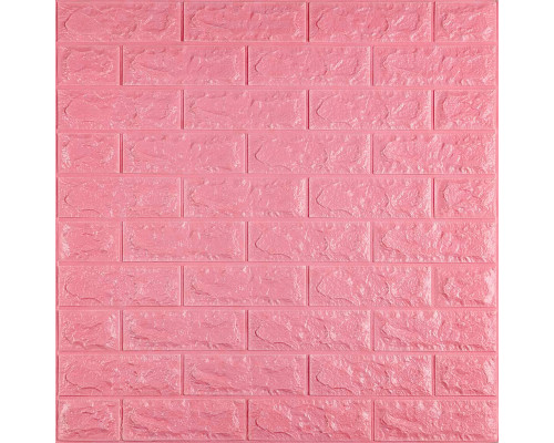 3D панель самоклеющаяся 700x770x7мм кирпич Розовый (004-7) SW-00000057