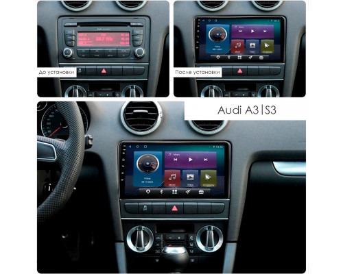 Штатная магнитола Lesko для Audi A3 II (8P) Рестайлинг 2 с экраном 9" и 4G Wi-Fi GPS