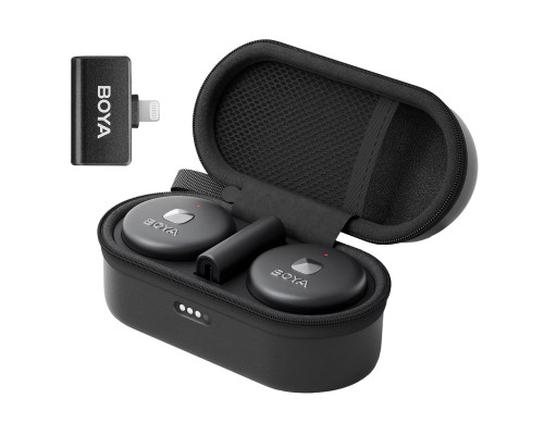 Мікрофон петличний бездротовий BOYA Omic-D (Lightning) black
