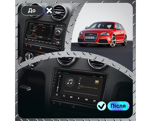 Штатная магнитола Lesko для Audi RS 3 I (8P) 2011-2012 экран 9" 4/32Gb 4G Wi-Fi GPS Top