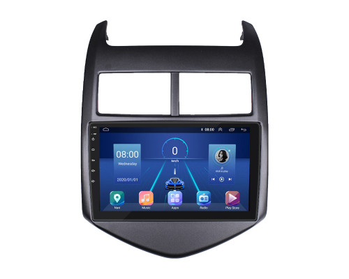 Штатная магнитола Lesko для Chevrolet Sonic I 2011-2016 экран 9" 4/32Gb 4G Wi-Fi GPS Top