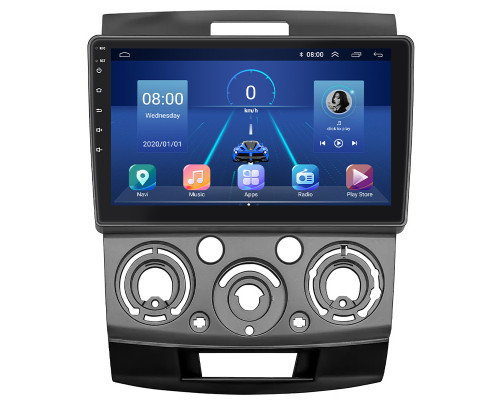 Штатная магнитола Lesko для Ford Everest II 2006-2009 экран 9" 4/32Gb 4G Wi-Fi GPS Top