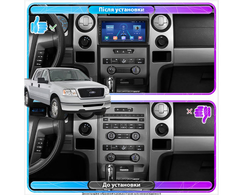 Штатная магнитола Lesko для Ford F-150 XII Auto AC 2008-2014 экран 9" 4/32Gb 4G Wi-Fi GPS Top