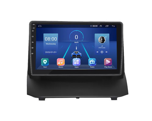 Штатная магнитола Lesko для Ford Fiesta Mk6 Рестайлинг 2012-2019 экран 9" 4/32Gb 4G Wi-Fi GPS Top