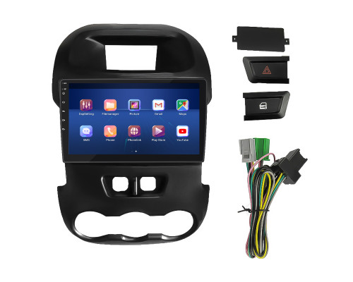 Штатная магнитола Lesko для Ford Ranger III 2011-2015 экран 9" 4/32Gb 4G Wi-Fi GPS Top