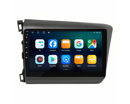 Штатная магнитола Lesko для Honda Civic IX 2011-2015 экран 9" 4/32Gb 4G Wi-Fi GPS Top